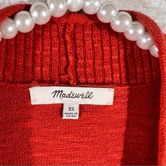 Madewell Bradley Cardigan Long Sleeve Sweater in Thai Chili Size XS - Picture 10 of 11